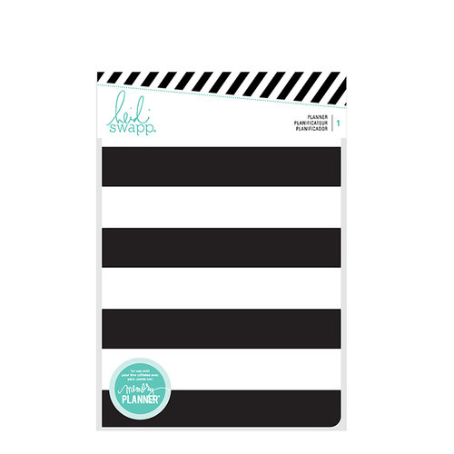 Heidi Swapp - Memory Planner - Planner - Personal - Black and White Stripe - Undated