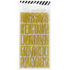 Heidi Swapp - Magnolia Jane Collection - Cardstock Stickers with Glitter Accents - Alphabet - Gold