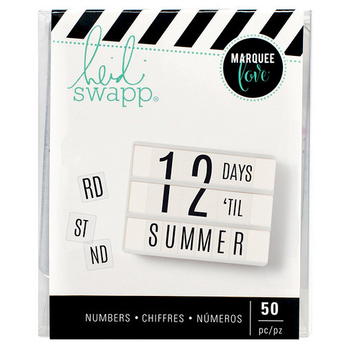 Heidi Swapp - LightBox Collection - Icons - Double Size Numbers - Black