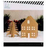 Heidi Swapp - Home for the Holidays Collection - Christmas - Large Kraft House