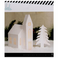 Heidi Swapp - Home for the Holidays Collection - Christmas - White Church Kraft