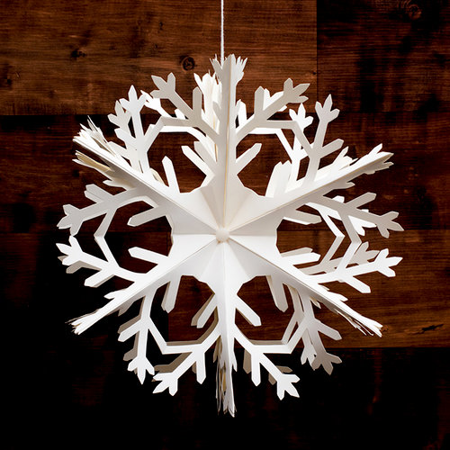 Heidi Swapp - Home for the Holidays Collection - Christmas - Paper Lantern - Medium Snowflake