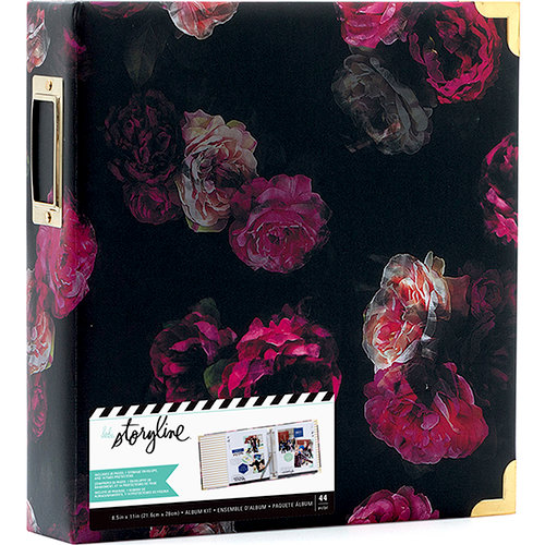 Heidi Swapp - Storyline 2 Collection - 8.5 x 11 D-Ring Album - Dark Floral