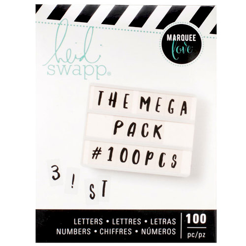 Heidi Swapp - LightBox Collection - Alphabet - Handletter - Black