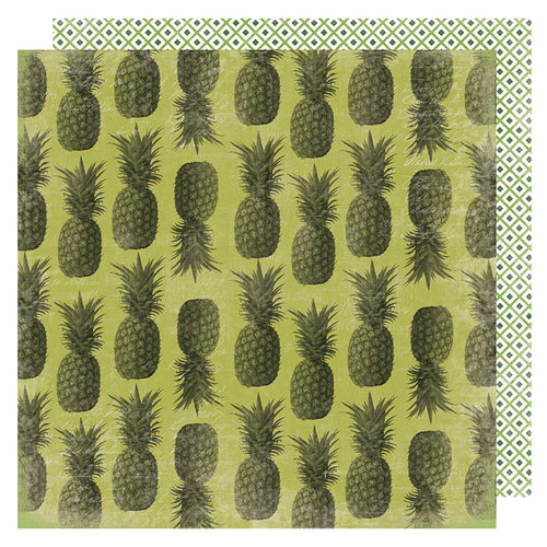 Heidi Swapp - Pineapple Crush Collection - 12 x 12 Double Sided Paper - Pina Colada