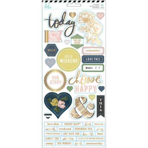Heidi Swapp - Emerson Lane Collection - Cardstock Stickers with Foil Accents