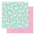 Heidi Swapp - Color Fresh Collection - 12 x 12 Double Sided Paper - Llama Drama