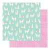 Heidi Swapp - Color Fresh Collection - 12 x 12 Double Sided Paper - Llama Drama