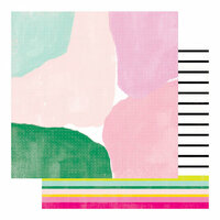 Heidi Swapp - Color Fresh Collection - 12 x 12 Double Sided Paper - Fine Line