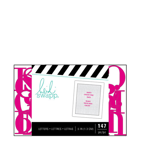 Heidi Swapp - Letterboard - Alphabet - .5 Inch - Serif - Pink