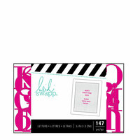 Heidi Swapp - Letterboard - Alphabet - .5 Inch - Serif - Pink