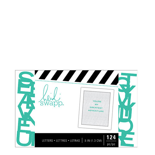 Heidi Swapp - Letterboard - Alphabet - .5 Inch - Sans Serif - Teal