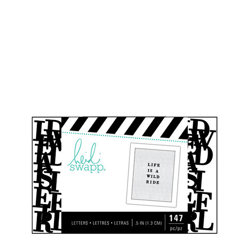 Heidi Swapp - Letterboard - Alphabet - .5 Inch - Serif - Black