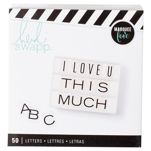 Heidi Swapp - LightBox Collection - Alphabet Inserts - Wide Black