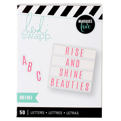 Heidi Swapp - LightBox Collection - Mini Alpha Inserts - Thin Pink