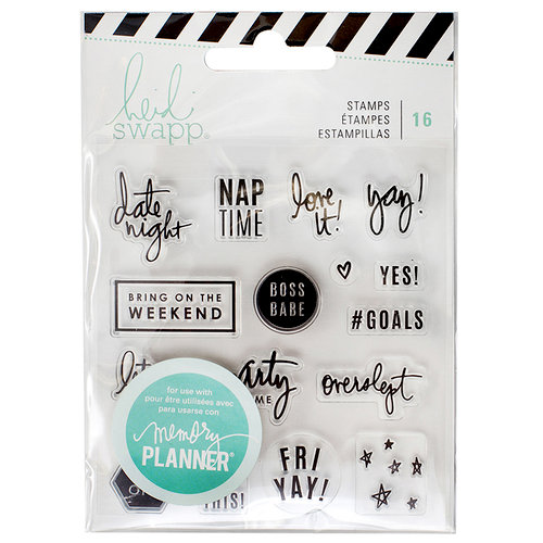 Heidi Swapp - Memory Planner - Clear Acrylic Stamps - Weekend