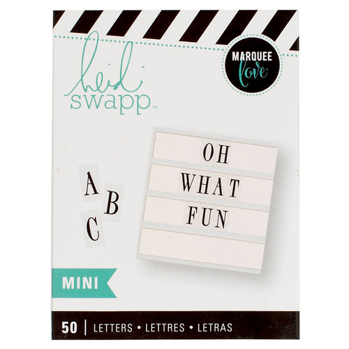 Heidi Swapp - LightBox Collection - Alphabet Inserts - Mini Black Serif