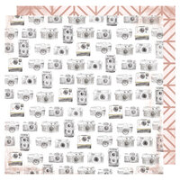 Heidi Swapp - Honey and Spice Collection - 12 x 12 Double Sided Paper - Captured