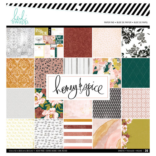 Heidi Swapp - Honey and Spice Collection - 12 x 12 Paper Pad