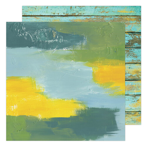 Heidi Swapp - Art Walk Collection - 12 x 12 Double Sided Paper - Water Walk