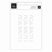 Heidi Swapp - Art Walk Collection - Patterned and Phrase Stencil Pad