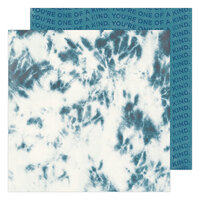 Heidi Swapp - Old School Collection - 12 x 12 Double Sided Paper - True Blue