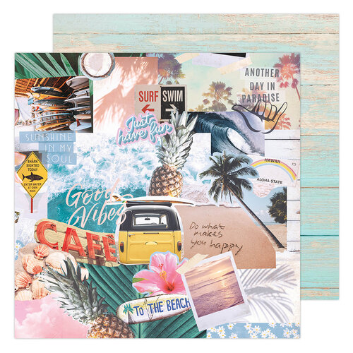 Heidi Swapp - Care Free Collection - 12 x 12 Double Sided Paper - High Tide