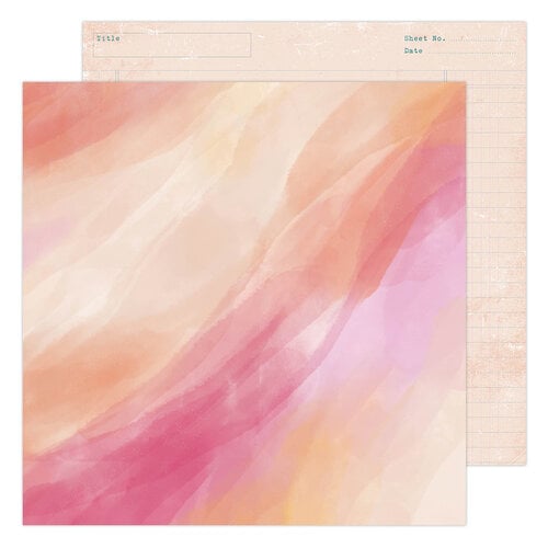 Heidi Swapp - Care Free Collection - 12 x 12 Double Sided Paper - Sunset