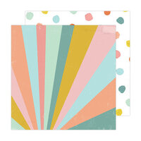 Heidi Swapp - Sun Chaser Collection - 12 x 12 Double Sided Paper - Sunburst