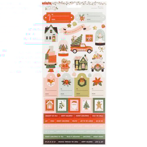Crate Paper - Holly Jolly Holiday Collection - 6 x 12 Stickers - Foil