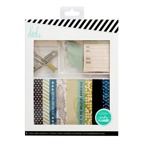 Heidi Swapp - Memory Keeping Collection - Embellishment Kit - Travel
