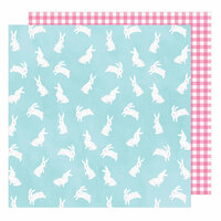 American Crafts - Hello Spring Collection - 12 x 12 Double Sided Paper - Easter Bunny