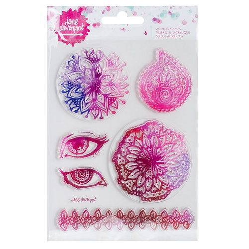 American Crafts - Mixed Media 2 - Clear Acrylic Stamps - Mandala