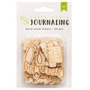American Crafts - Sustainable Journaling Collection - Wood Embellishments - Words