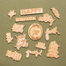 American Crafts - Sustainable Journaling Collection - Wood Embellishments - Words