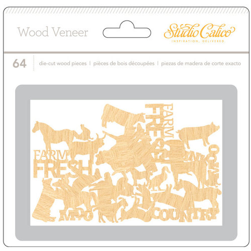 Studio Calico - South of Market Collection - Wood Veneer Pieces - Animals