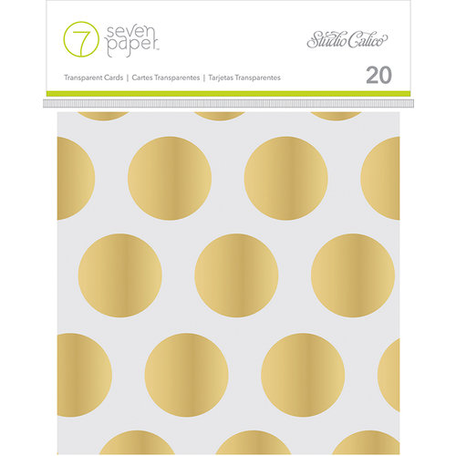 Studio Calico - Seven Paper - Amelia Collection - Handbook - 4 x 4 Transparent Cards - Gold Foil