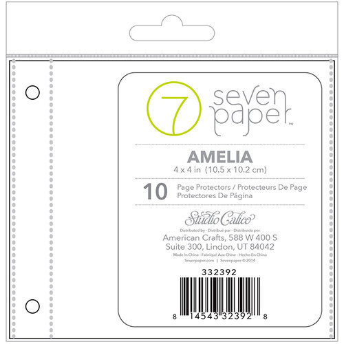 Studio Calico - Seven Paper - Amelia Collection - 4 x 4 Page Protectors - Refills Set 2