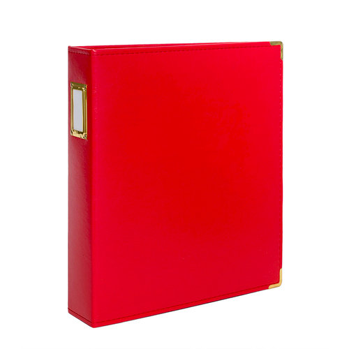 Studio Calico - Seven Paper - Handbook Collection - 9 x 12 D-Ring Album - Faux Leather - Red