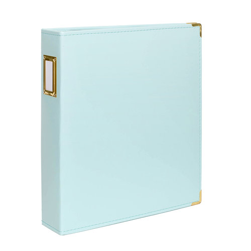 Studio Calico - Seven Paper - Handbook Collection - 9 x 12 D-Ring Album - Faux Leather - Aqua