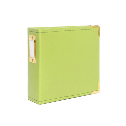 Studio Calico - Seven Paper - Handbook Collection - 4 x 4 D-Ring Album - Faux Leather - Green