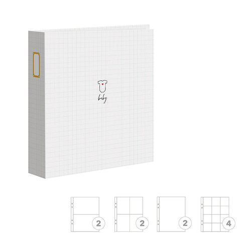 Studio Calico - Seven Paper - Clara Collection - Handbook Albums - 6 x 8 D-Ring - Onesie