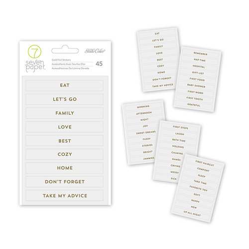Studio Calico - Seven Paper - Clara Collection - Cardstock Stickers with Foil Accents - Labels