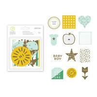 Studio Calico - Seven Paper - Clara Collection - Die Cut Cardstock Pieces with Foil Accents - Boy