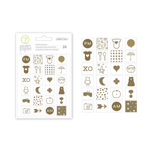 Studio Calico - Seven Paper - Clara Collection - Cardstock Stickers with Foil Accents - Icons