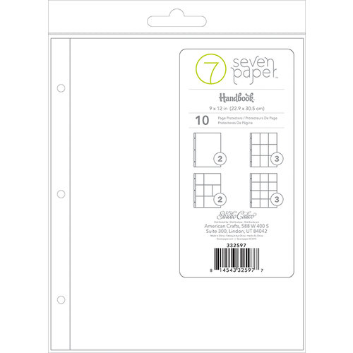 Studio Calico - Seven Paper - Handbook Collection - Page Protectors - 9 x 12 - Multi Pack