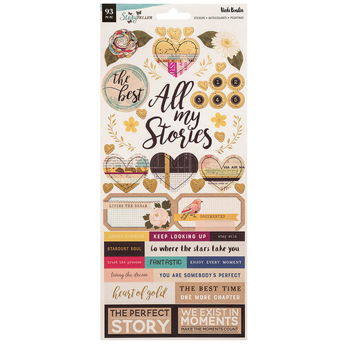Vicki Boutin - Storyteller Collection - 6 x 12 Stickers with Foil Accents