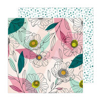 Amy Tangerine - Brave and Bold Collection - 12 x 12 Double Sided Paper - Anemone
