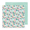 Amy Tangerine - Brave and Bold Collection - 12 x 12 Double Sided Paper - Flower Beds