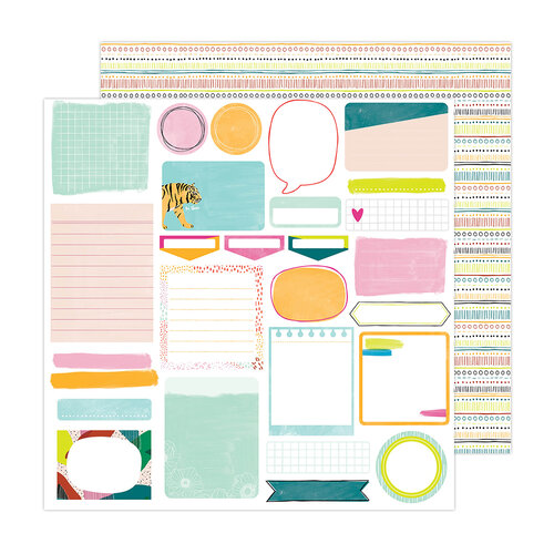 Amy Tangerine - Brave and Bold Collection - 12 x 12 Double Sided Paper - Take Note